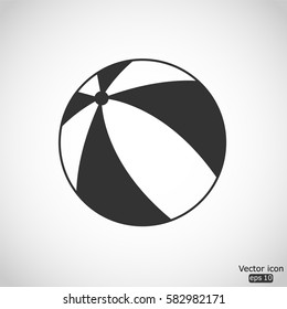 Beach ball icon - vector  illustration