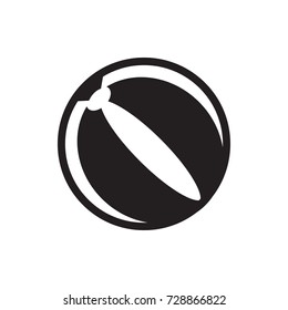 Beach Ball icon. Vector isolated icon for web and mobile on white background.