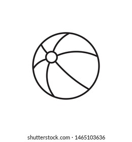 Beach ball icon vector on white background