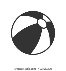 The beach ball icon vector, solid illustration, pictogram isolated on white