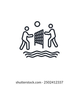 Beach ball icon. vector.Editable stroke.linear style sign for use web design,logo.Symbol illustration.