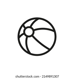 Beach-Ball-Symbol auf weißem Hintergrund
