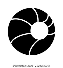 Beach ball icons set. Beach ball isolated icon. Black ball symbols. Vector illustration.
