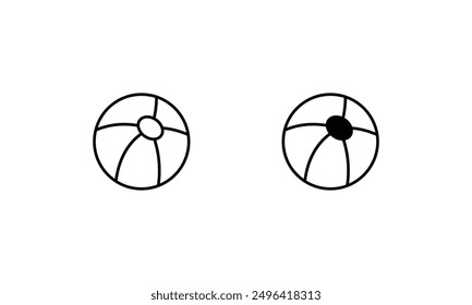 Beach Ball icons set vector stock illustration