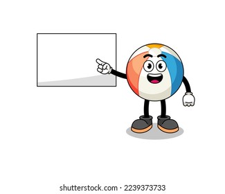 beach ball illustration doing a presentation , character design