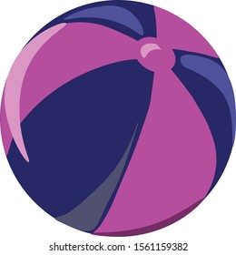 Balón de playa, ilustración, vector sobre fondo blanco.