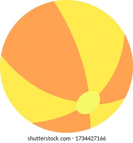 Beach ball, illustration, vector on white background