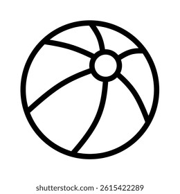 beach ball illustration vector with trendy design
