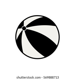 Beach ball isolated icon vector illustration graphic design