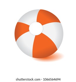 beach ball isolated on a white background