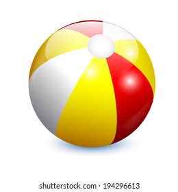  Beach Ball isolated on white background 