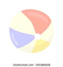 Beach ball. Isolated on white background. Vector illustration.