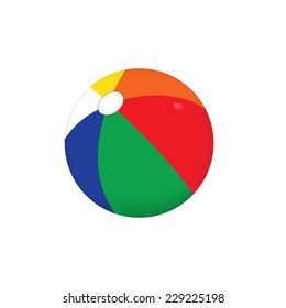 Beach ball, beach ball isolated, beach ball vector