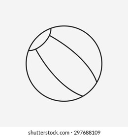 beach ball line icon
