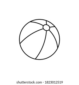 Beach ball line icon. Design template vector