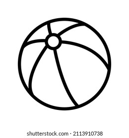 Beach ball line icon. simple design editable. Design template vector