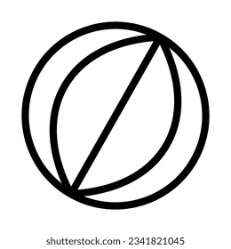 Beach ball line icon, Summer vacation concept, rubber beachball sign on white background, toy ball icon in outline style mobile concept web design. Vector graphics.