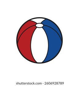 Beach ball Netherlands flag ball vector icon illustration on white background