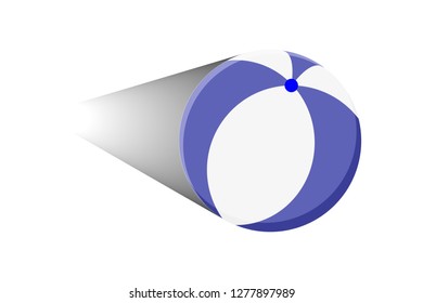 Beach ball on white background.