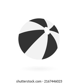 Beach ball on a white background. Vector illustration.
