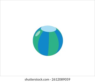 Beach ball on white background