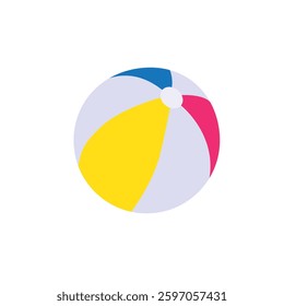 beach ball over white, vector