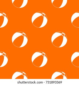 Beach ball pattern repeat seamless in orange color for any design. Vector geometric illustration
