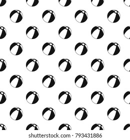 Beach ball pattern seamless in simple style vector illustration