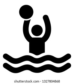 Beach Ball Player vector element, pictogram.