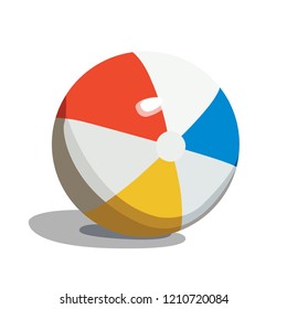 beach ball realistic vector illustration isolated