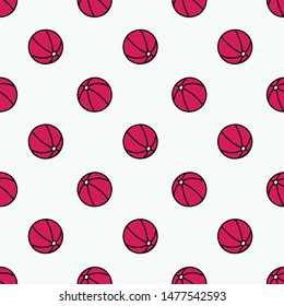 Beach ball repeating seamless background vector illustration can be used for fabric,wallpaper, stationery and packaging