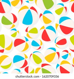 Beach Ball Seamless Pattern Clipart Image Stock Vector (Royalty Free ...