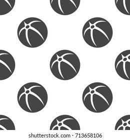 Beach ball seamless pattern. Vector illustration for backgrounds