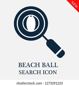 Beach ball search icon. Editable Beach ball search icon for web or mobile.