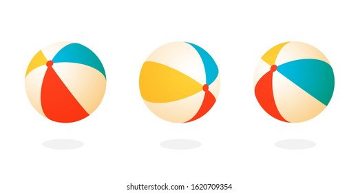 Beach ball set icon. Clipart image isolated on white background