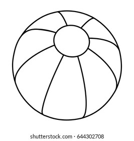 beach ball silhouette vector symbol icon design. Beautiful illustration isolated on white background