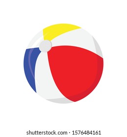 Beach Ball simple illustration clip art vector