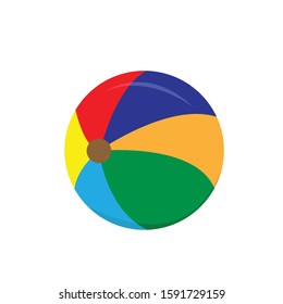 Beach Ball simple illustration clip art vector