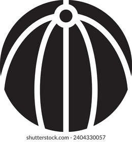Beach Ball single vector line icon