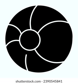 Beach ball solid icon. Inflatable ball vector illustration isolated on white. Child toy glyph style design, designed for web and app. Eps 10