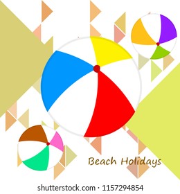 beach ball summer holiday vector background