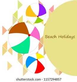 beach ball summer holiday vector background