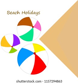 beach ball summer holiday vector background