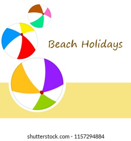 beach ball summer holiday vector background