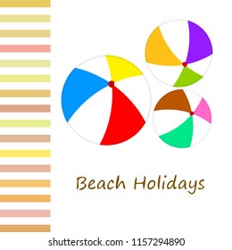 beach ball summer holiday vector background