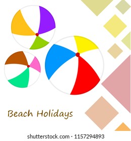 beach ball summer holiday vector background
