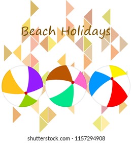 beach ball summer holiday vector background