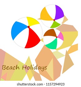 beach ball summer holiday vector background