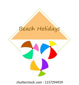 beach ball summer holiday vector background