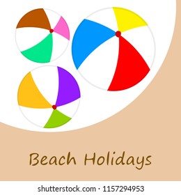 beach ball summer holiday vector background